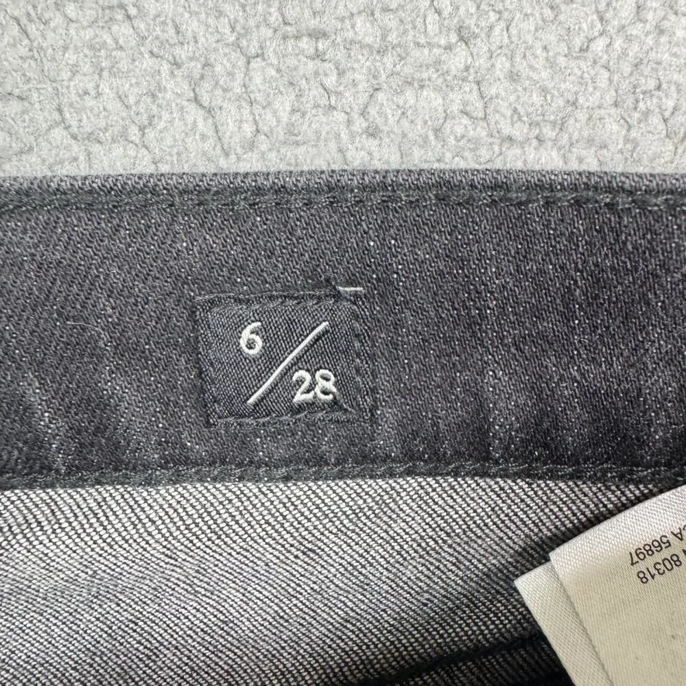 Lucky Brand Jeans Women Size 6/26 Washed Black Authentic Straight Crop Stretch